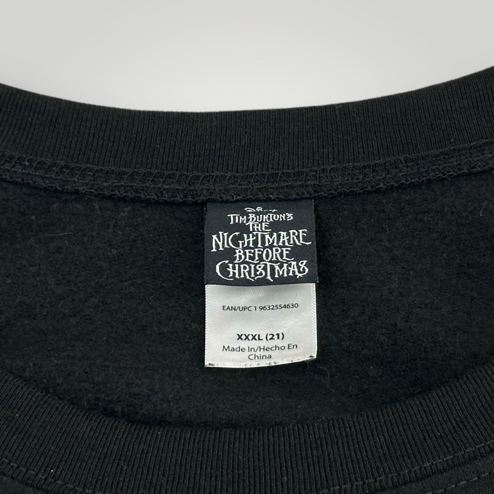 Nightmare Before Christmas Sweatshirt Adult Disney Womans 3XL Black Fleece *Flaw - Picture 5 of 7